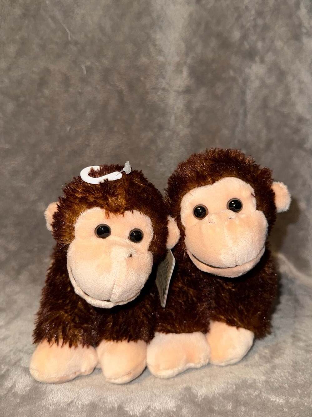 Aurora World Brown Monkey Plush Stuffed Animal Toy Set of 2
